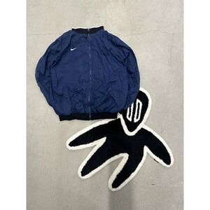 90s Nike Men Sportswear Track Jacket Navy Blue White Stripe‎ Pullover XL